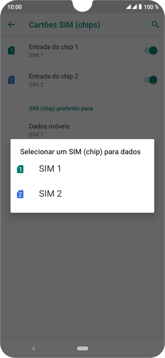 Pressione o chip desejado. Pressione o chip desejado.