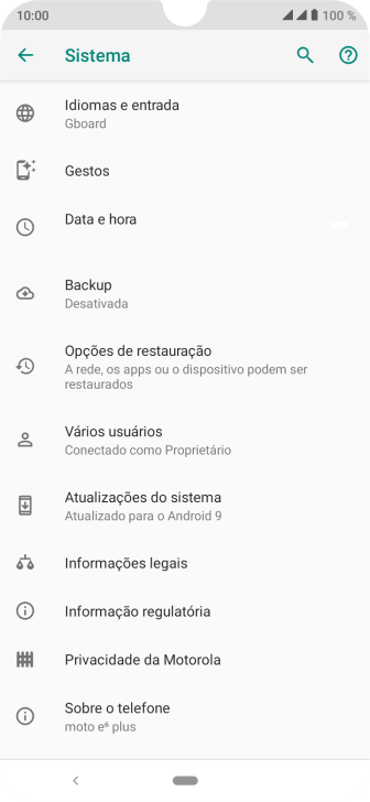Pressione Opções de restauração. Pressione Opções de restauração.