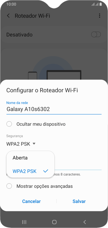 Pressione WPA2 PSK para proteger seu Roteador Wi-Fi com uma senha. Pressione WPA2 PSK para proteger seu Roteador Wi-Fi com uma senha.
