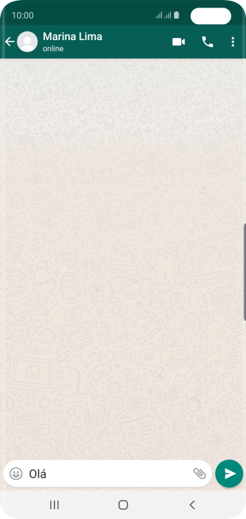 Pressione o ícone de enviar. Pressione o ícone de enviar.