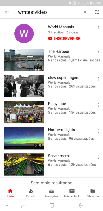 Pressione o vídeo desejado. Pressione o vídeo desejado.