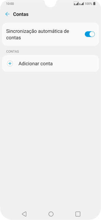 Pressione Adicionar conta. Pressione Adicionar conta.