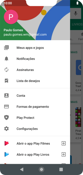 Pressione Configurações. Pressione Configurações.