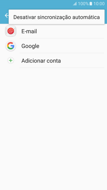 Pressione Desativar sincronização automática. Pressione Desativar sincronização automática.