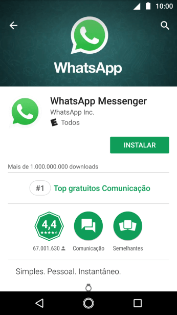 Pressione INSTALAR, e siga as indicações da tela para instalar o app. Pressione INSTALAR, e siga as indicações da tela para instalar o app.
