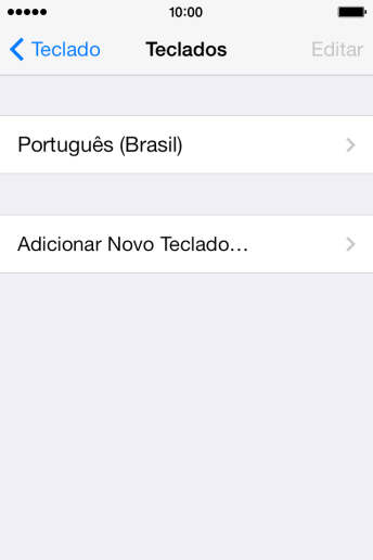 Pressione Adicionar Novo Teclado.... Pressione Adicionar Novo Teclado....