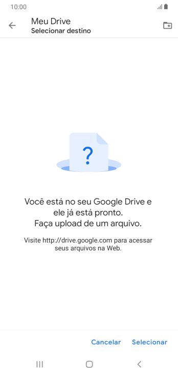Se você quiser criar uma nova pasta, deve pressionar o ícone de nova pasta, e seguir as instruções da tela para criá-la. Se você quiser criar uma nova pasta, deve pressionar o ícone de nova pasta, e seguir as instruções da tela para criá-la.