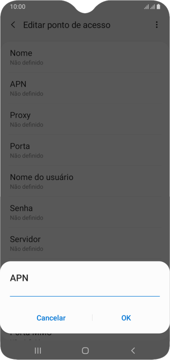 Digite timbrasil.br e pressione OK. Digite timbrasil.br e pressione OK.
