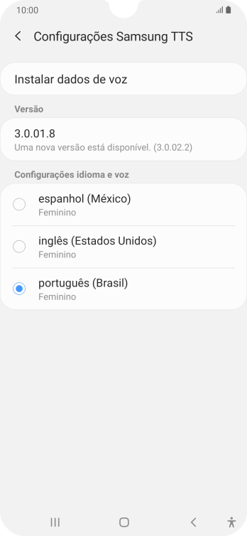 Pressione a tecla de início para finalizar e voltar à tela inicial. Pressione a tecla de início para finalizar e voltar à tela inicial.
