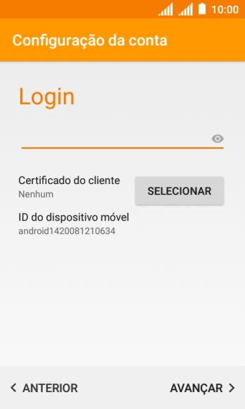 Pressione AVANÇAR. Pressione AVANÇAR.