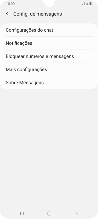 Pressione Mais configurações. Pressione Mais configurações.