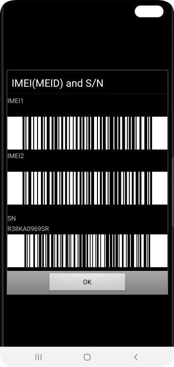 Digite *#06#. O número IMEI agora é mostrado na tela. Digite *#06#. O número IMEI agora é mostrado na tela.