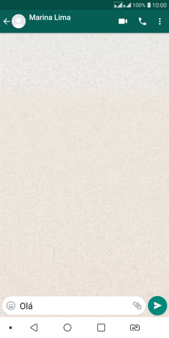Pressione o ícone de enviar. Pressione o ícone de enviar.