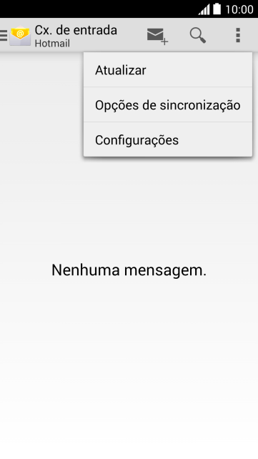 Pressione Configurações. Pressione Configurações.