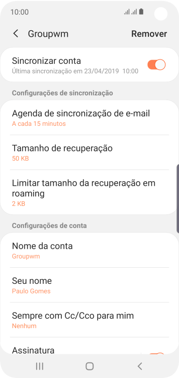Pressione o indicador ao lado de Pressione o indicador ao lado de