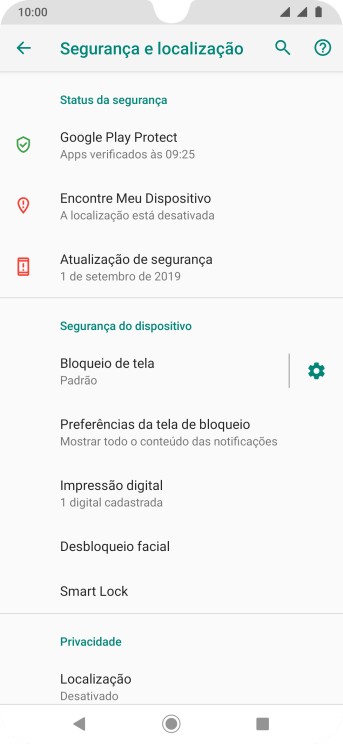Pressione Bloqueio de tela, e insira o código de bloqueio extra que você criou anteriormente. Pressione Bloqueio de tela, e insira o código de bloqueio extra que você criou anteriormente.