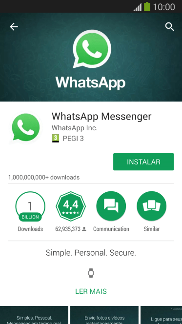 Pressione INSTALAR, e siga as indicações da tela para instalar o app. Pressione INSTALAR, e siga as indicações da tela para instalar o app.