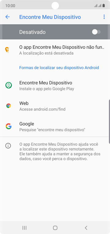 Pressione o indicador para ativar a função. Pressione o indicador para ativar a função.