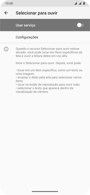 Pressione o indicador ao lado de Pressione o indicador ao lado de
