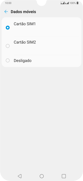 Pressione a configuração desejada. Pressione a configuração desejada.