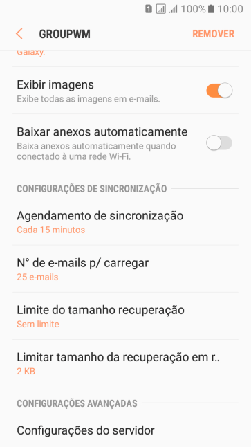 Pressione Agendamento de sincronização. Pressione Agendamento de sincronização.