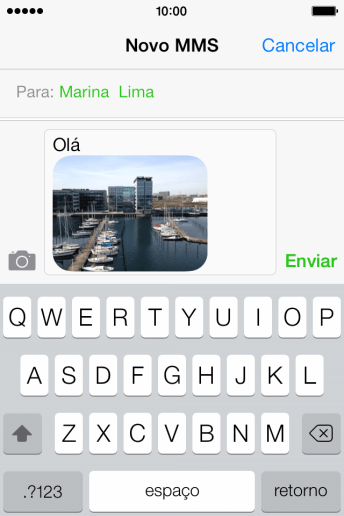 Pressione Enviar, quando você terminar de digitar sua MMS. Pressione Enviar, quando você terminar de digitar sua MMS.