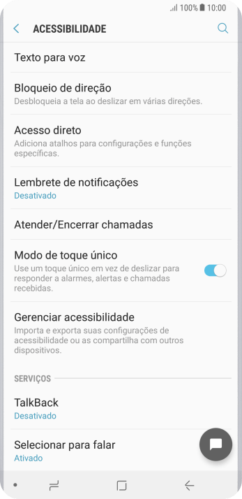Pressione Texto para voz, e siga as indicações da tela para configurar a velocidade e o tom de voz. Pressione Texto para voz, e siga as indicações da tela para configurar a velocidade e o tom de voz.