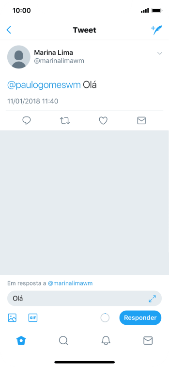 Escreva a resposta desejada, e pressione Responder. Escreva a resposta desejada, e pressione Responder.