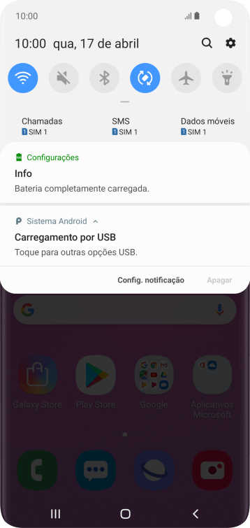 Pressione Toque para outras opções USB.. Pressione Toque para outras opções USB..
