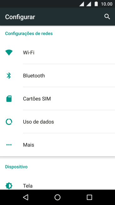 Pressione Cartões SIM. Pressione Cartões SIM.