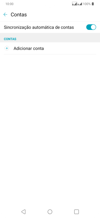Pressione Adicionar conta. Pressione Adicionar conta.
