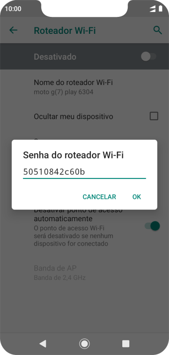Digite a senha desejada e pressione OK. Digite a senha desejada e pressione OK.