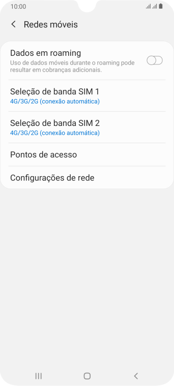 Pressione Configurações de rede. Pressione Configurações de rede.