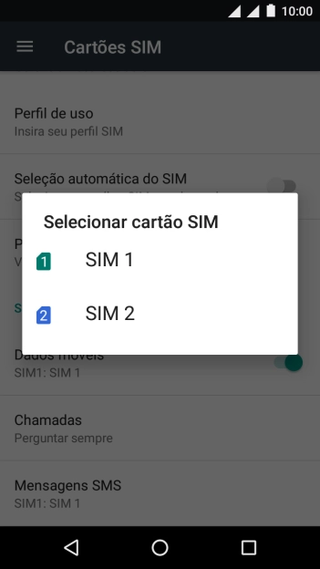 Pressione o chip desejado. Pressione o chip desejado.