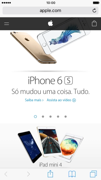 Pressione a barra de endereço. Pressione a barra de endereço.