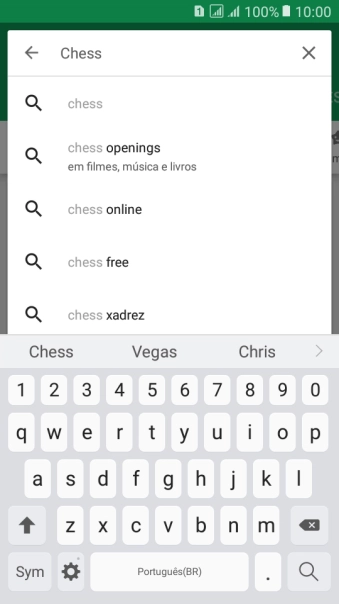Insira o nome ou assunto do app desejado, e pressione o ícone de busca. Insira o nome ou assunto do app desejado, e pressione o ícone de busca.