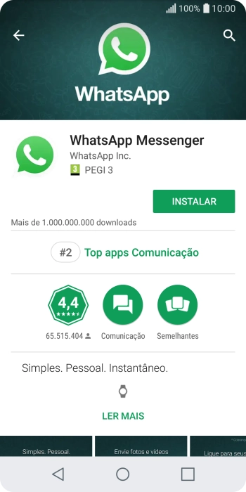 Pressione INSTALAR, e siga as indicações da tela para instalar o app. Pressione INSTALAR, e siga as indicações da tela para instalar o app.