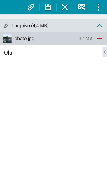 Pressione o ícone de enviar, quando você terminar de escrever seu e-mail. Pressione o ícone de enviar, quando você terminar de escrever seu e-mail.