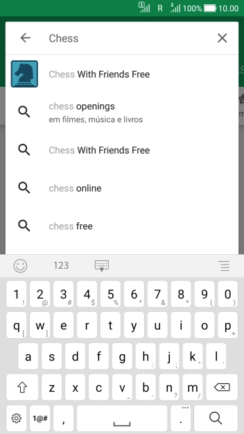 Insira o nome ou assunto do app desejado, e pressione o ícone de busca. Insira o nome ou assunto do app desejado, e pressione o ícone de busca.