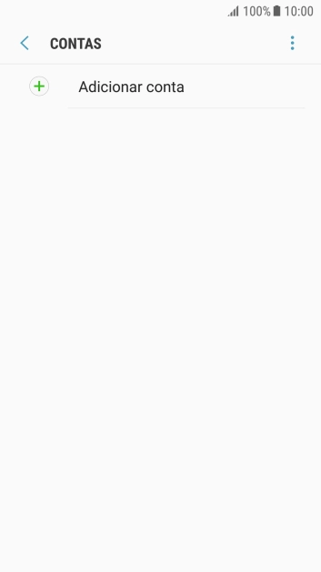 Pressione Adicionar conta. Pressione Adicionar conta.