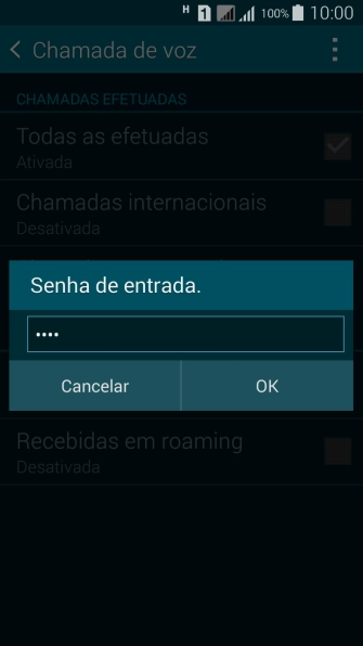 Digite sua senha de bloqueio, e pressione OK. Digite sua senha de bloqueio, e pressione OK.