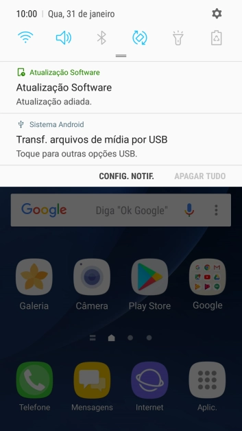 Pressione Toque para outras opções USB.. Pressione Toque para outras opções USB..