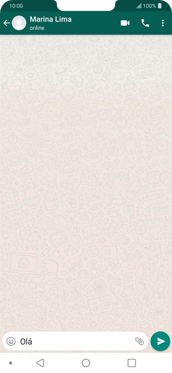 Pressione o ícone de enviar. Pressione o ícone de enviar.