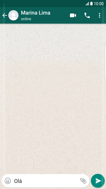 Pressione o ícone de enviar. Pressione o ícone de enviar.