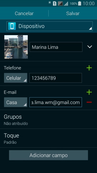Pressione a lista suspensa ao lado do número do endereço de e-mail. Pressione a lista suspensa ao lado do número do endereço de e-mail.