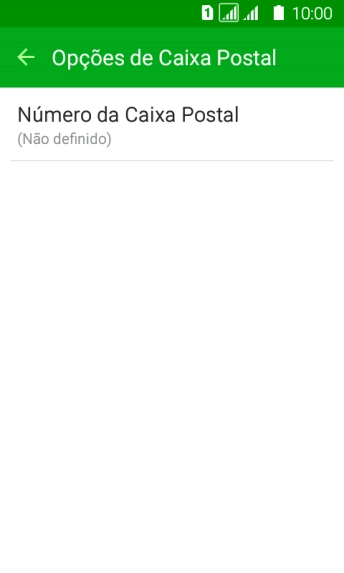 Pressione Número da Caixa Postal. Pressione Número da Caixa Postal.