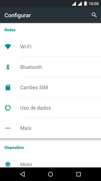 Pressione Cartões SIM. Pressione Cartões SIM.