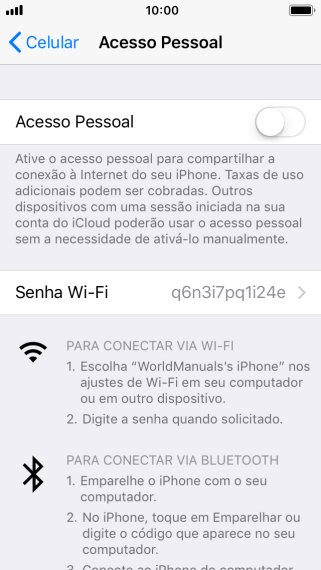 Pressione o indicador ao lado de Pressione o indicador ao lado de
