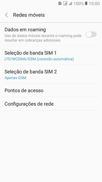 Pressione Seleção de banda . Pressione Seleção de banda .