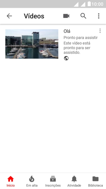 Pressione o ícone de busca. Pressione o ícone de busca.